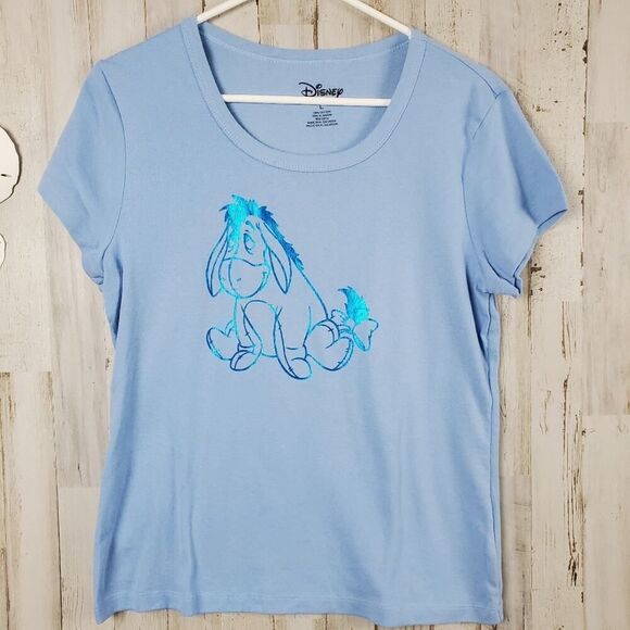 Disney Eeyore Graphic Tee Shirt Blue Size Large - Picture 1 of 7